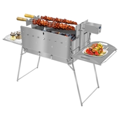 Cyprus BBQ: Sacola portátil leve para acampamento ao ar livre, churrasqueira giratória