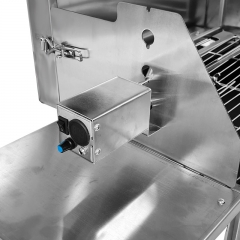 Churrasqueira cipriota de aço inoxidável com rotação automática para souvlaki